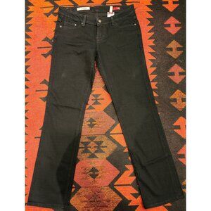 NEW X2 Slim W10 Black Low Rise Straight Leg Denim Jeans Size 8